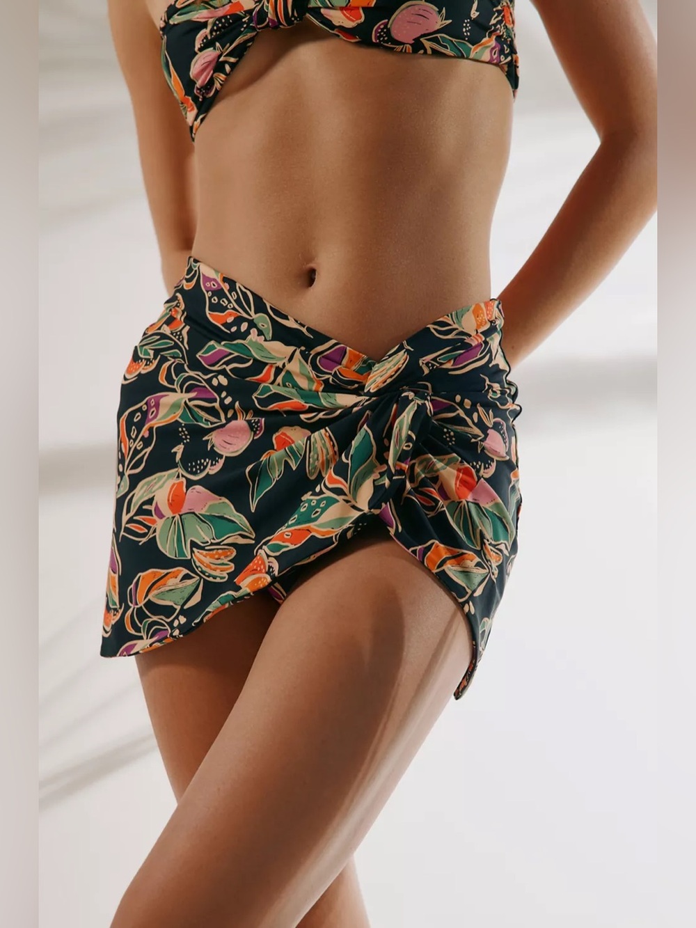 Stone Fox Swim Selma Beach Sarong in Rainbow Jungle NWT Small